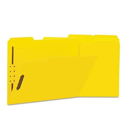 Manila Folders, 2 Fasteners.33 Tab, Letter, Yellow, 50-BX